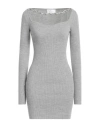 Giuseppe Di Morabito Woman Mini Dress Grey Size S Merino Wool, Elastane