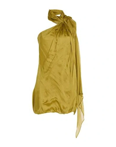Giuseppe Di Morabito Woman Mini Dress Khaki Size 6 Silk In Yellow