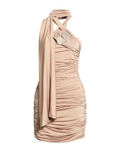 Giuseppe Di Morabito Woman Mini Dress Light Brown Size 6 Polyester, Elastane In Neutral