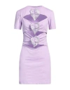 Giuseppe Di Morabito Woman Mini Dress Lilac Size M Cotton In Purple