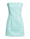Giuseppe Di Morabito Embellished Strapless Mini Dress In Blue