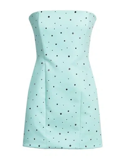 GIUSEPPE DI MORABITO GIUSEPPE DI MORABITO WOMAN MINI DRESS TURQUOISE SIZE 6 COTTON, POLYAMIDE, ELASTANE