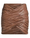 Giuseppe Di Morabito Woman Mini Skirt Brown Size 6 Lambskin