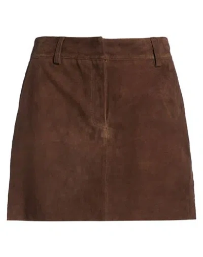 Giuseppe Di Morabito Woman Mini Skirt Brown Size 6 Leather