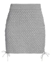 Giuseppe Di Morabito Woman Mini Skirt Grey Size 4 Merino Wool, Cashmere In Grey