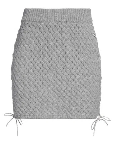 Giuseppe Di Morabito Woman Mini Skirt Grey Size 4 Merino Wool, Cashmere