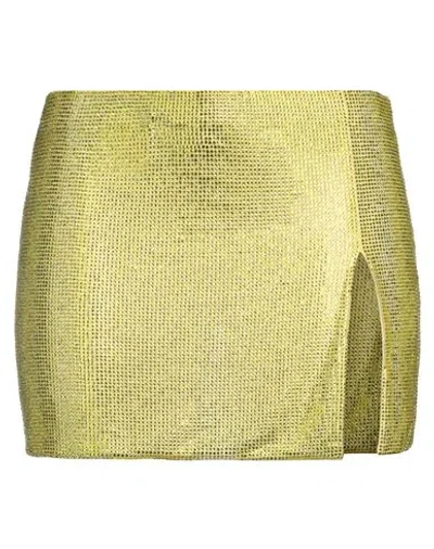 Giuseppe Di Morabito Woman Mini Skirt Lime Green Size 4 Polyamide, Elastane