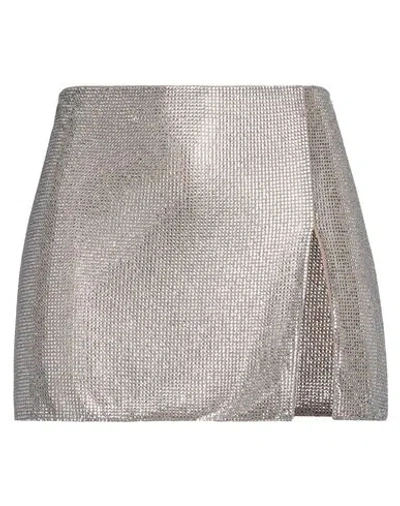 Giuseppe Di Morabito Woman Mini Skirt Sand Size 4 Polyamide, Elastane In Metallic