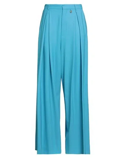 Giuseppe Di Morabito Woman Pants Azure Size 6 Virgin Wool, Elastane In Blue