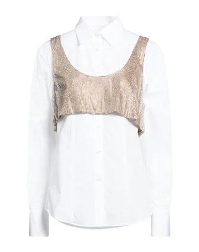 Giuseppe Di Morabito Woman Shirt White Size 2 Cotton In Gold