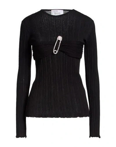 Giuseppe Di Morabito Woman Sweater Black Size M Merino Wool, Acrylic, Polyamide