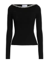 Giuseppe Di Morabito Woman Sweater Black Size M Merino Wool, Elastane