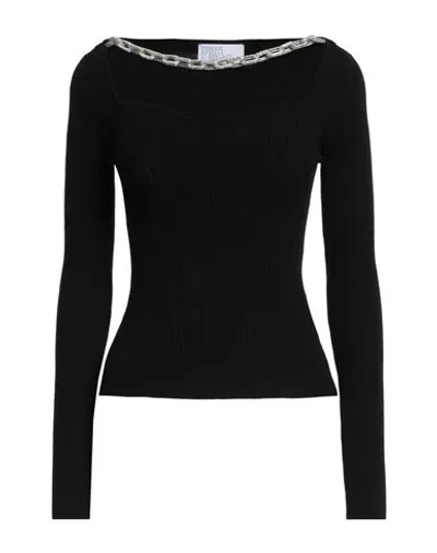 Giuseppe Di Morabito Woman Sweater Black Size M Merino Wool, Elastane