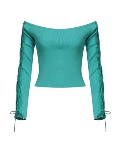 GIUSEPPE DI MORABITO GIUSEPPE DI MORABITO WOMAN SWEATER TURQUOISE SIZE 6 COTTON, ELASTANE