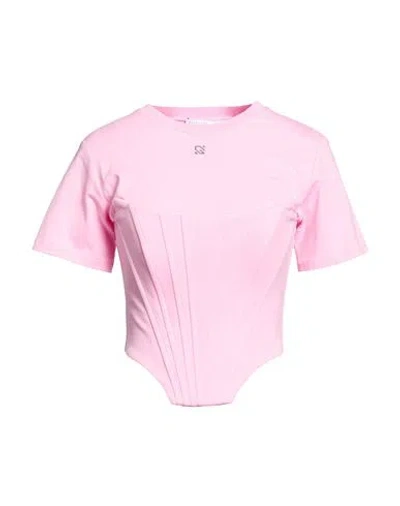Giuseppe Di Morabito Woman T-shirt Pink Size 4 Cotton