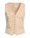 Giuseppe Di Morabito Woman Tailored Vest Beige Size 4 Cotton, Polyamide, Elastane