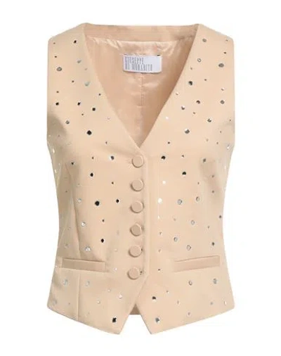 Giuseppe Di Morabito Woman Tailored Vest Beige Size 4 Cotton, Polyamide, Elastane