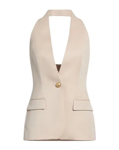 Giuseppe Di Morabito Woman Tailored Vest Beige Size 4 Virgin Wool In Neutral