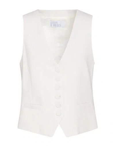 Giuseppe Di Morabito Woman Tailored Vest Ivory Size 8 Virgin Wool, Elastane In White