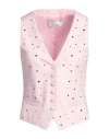 Giuseppe Di Morabito Woman Tailored Vest Pink Size 4 Cotton, Polyamide, Elastane