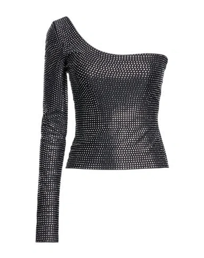 Giuseppe Di Morabito Woman Top Black Size 2 Polyacrylic, Elastane