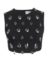 Giuseppe Di Morabito Woman Top Black Size 8 Viscose, Elastane In Black