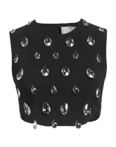 Giuseppe Di Morabito Woman Top Black Size 8 Viscose, Elastane