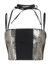 Giuseppe Di Morabito Woman Top Black Size 8 Cotton, Polyamide, Elastane In Black