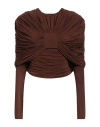 Giuseppe Di Morabito Woman Top Brown Size 6 Viscose, Elastane In Brown