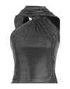Giuseppe Di Morabito Woman Top Charcoal Size 8 Polyester, Elastane In Grey