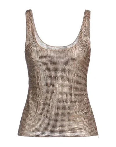 Giuseppe Di Morabito Woman Top Gold Size 10 Polyamide, Elastane