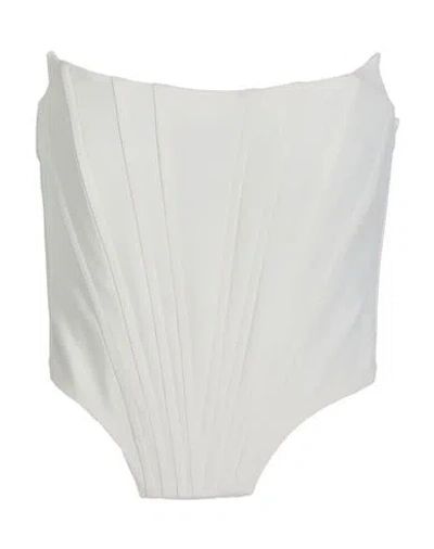 Giuseppe Di Morabito Woman Top Ivory Size 8 Wool, Lycra, Viscose In White
