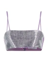 Giuseppe Di Morabito Crystal-embellished Cropped Top In Purple