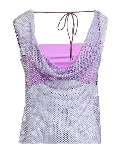 Giuseppe Di Morabito Woman Top Lilac Size M/l Polyamide In Purple