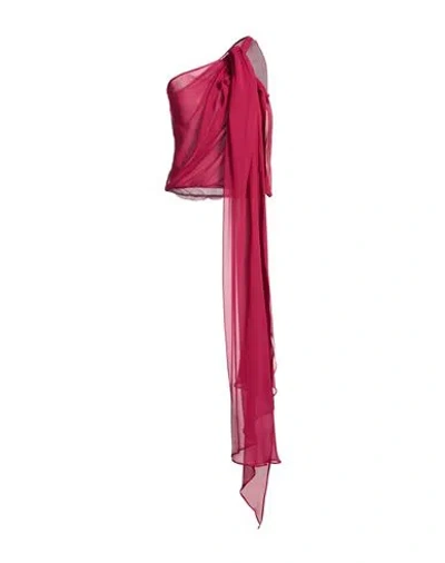 Giuseppe Di Morabito Woman Top Magenta Size 2 Silk In Red