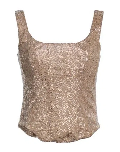 Giuseppe Di Morabito Woman Top Sand Size 8 Viscose In Green