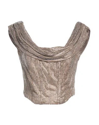 Giuseppe Di Morabito Woman Top Sand Size 8 Viscose In Brown
