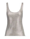 Giuseppe Di Morabito Woman Top Silver Size 4 Polyamide, Elastane