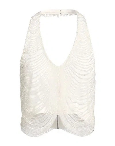 Giuseppe Di Morabito Woman Top White Size 6 Polyamide In Neutral