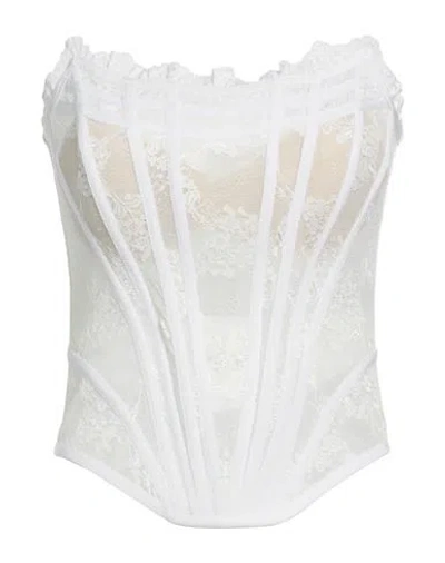 Giuseppe Di Morabito Woman Top White Size 6 Polyamide, Viscose