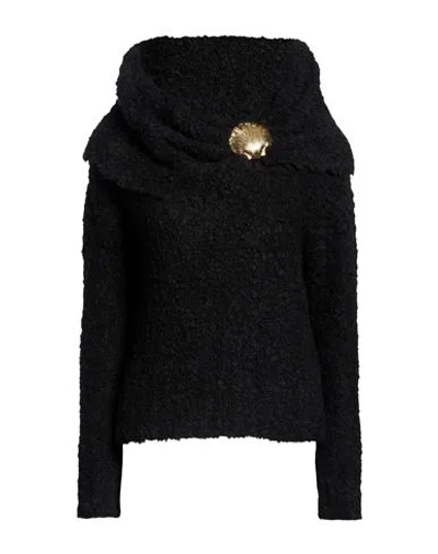 Giuseppe Di Morabito Woman Turtleneck Black Size S Alpaca Wool, Wool, Polyamide