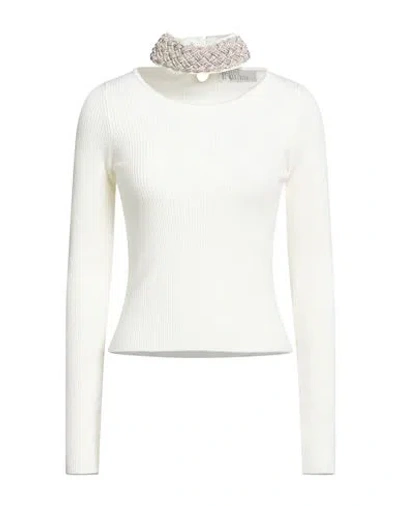 Giuseppe Di Morabito Woman Turtleneck Cream Size 6 Merino Wool, Lycra In White