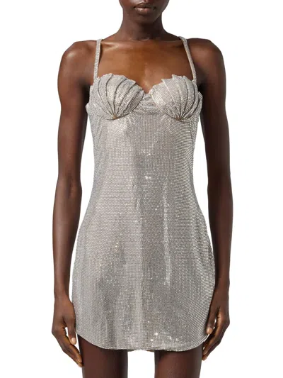 Giuseppe Di Morabito Women's Act Ii: The Fall Of Icarus Crystal Hotfix Minidress In Transparent