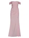 Giuseppe Di Morabito Draped Mini Crepe Dress With Side Slit In Pink