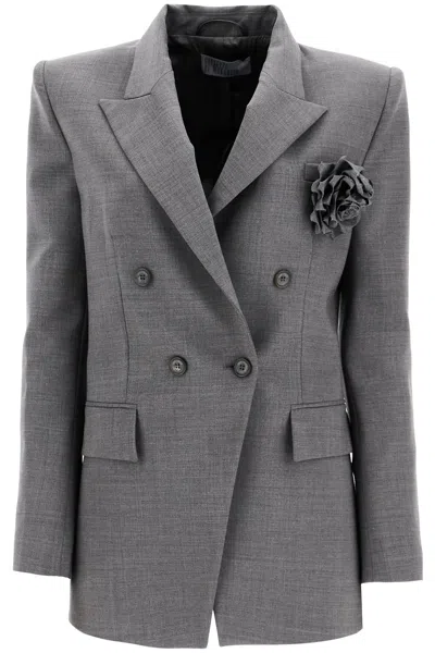 GIUSEPPE DI MORABITO WOMEN'S DOUBLE-BREASTED WOOL STRETCH BLAZER