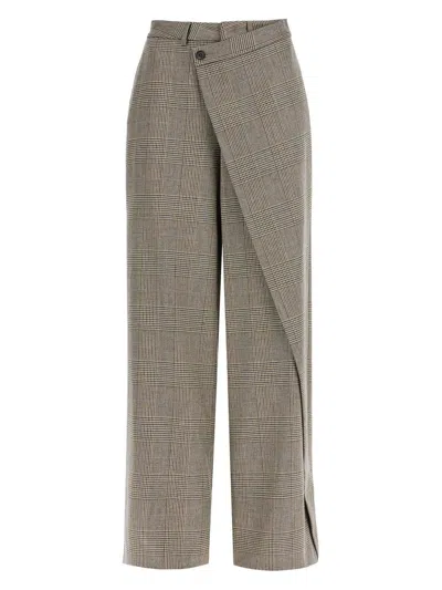 Giuseppe Di Morabito Women's Prince Of Wales Checked Trousers In Gray