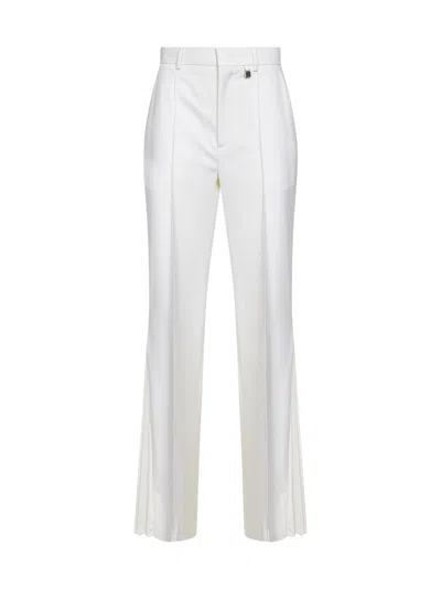 Giuseppe Di Morabito Women White Virgin Wool Flared Trousers In Multi