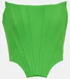 Giuseppe Di Morabito Wool-blend Bustier Top In Shocking Green