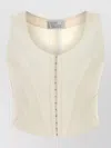 Giuseppe Di Morabito Wool Bodice Sleeveless Structured Panel Design In White
