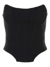 Giuseppe Di Morabito Wool Strapless Bustier Top In Black  